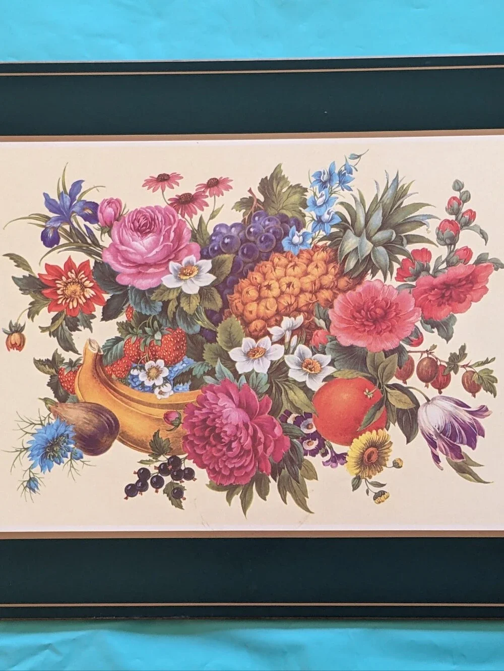 Vintage Pimpernel Floral Placemats 2 Set Of 2 Flowers Fruit Pre-owned Group 2